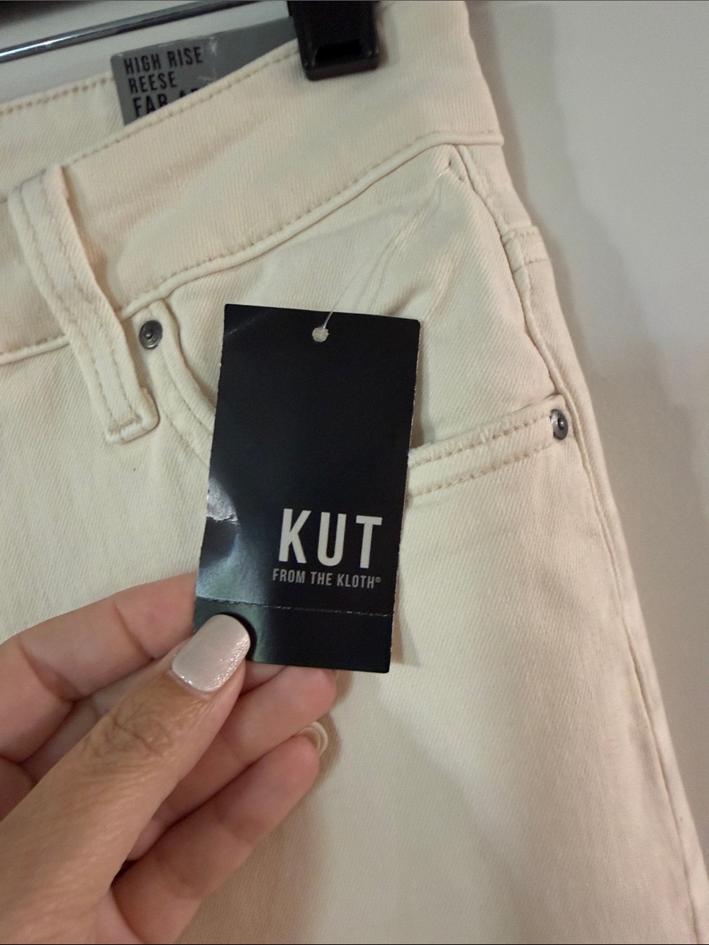 Kut from the Kloth Off-White Straight-Leg Jeans - Picture 2 of 10